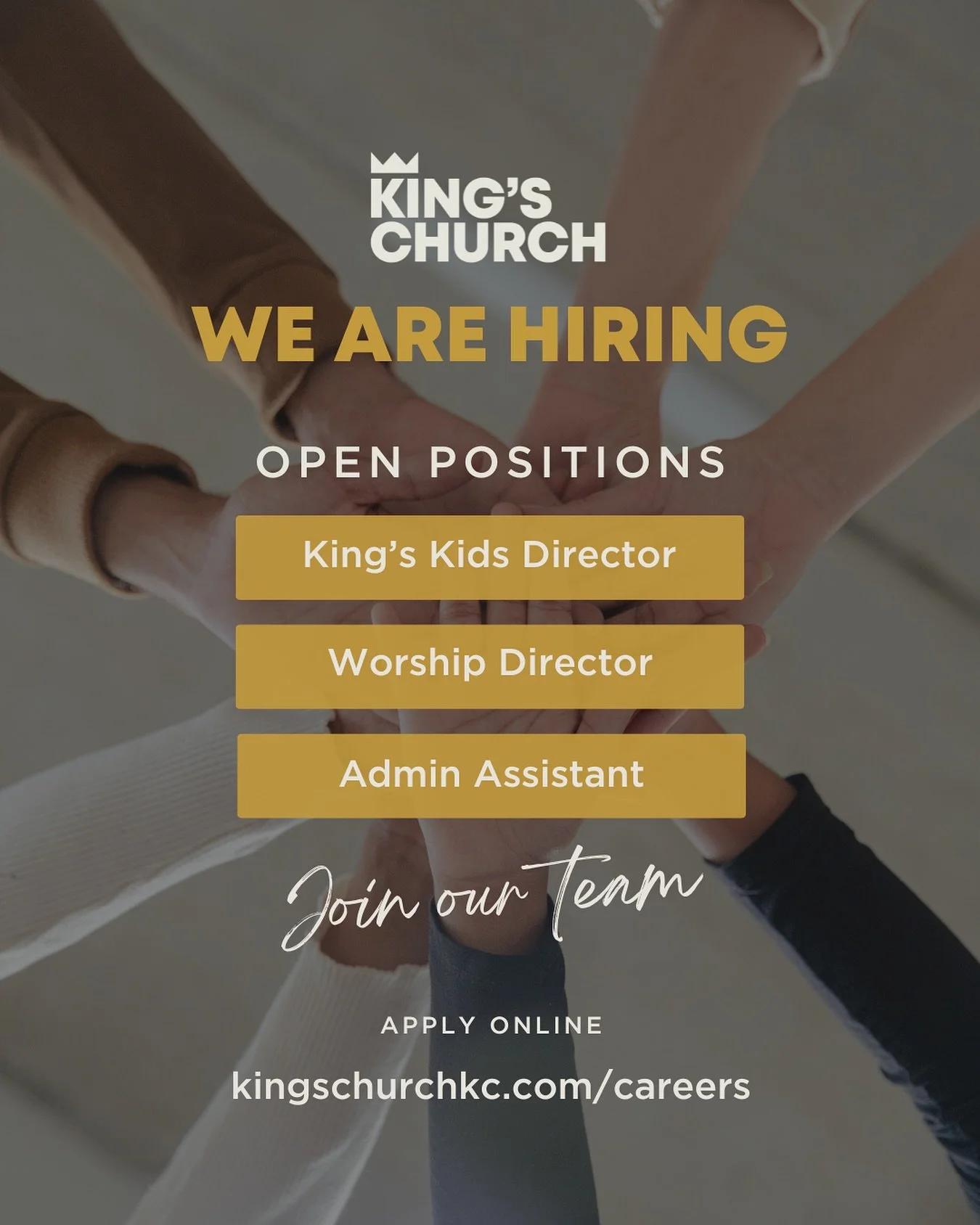 WE ARE HIRING!!! 📣📣📣‼️
There is no greater joy than giving your life to see Jesus build His Church. If you or someone you know is interested, simply go to our linktree on our bio to apply!