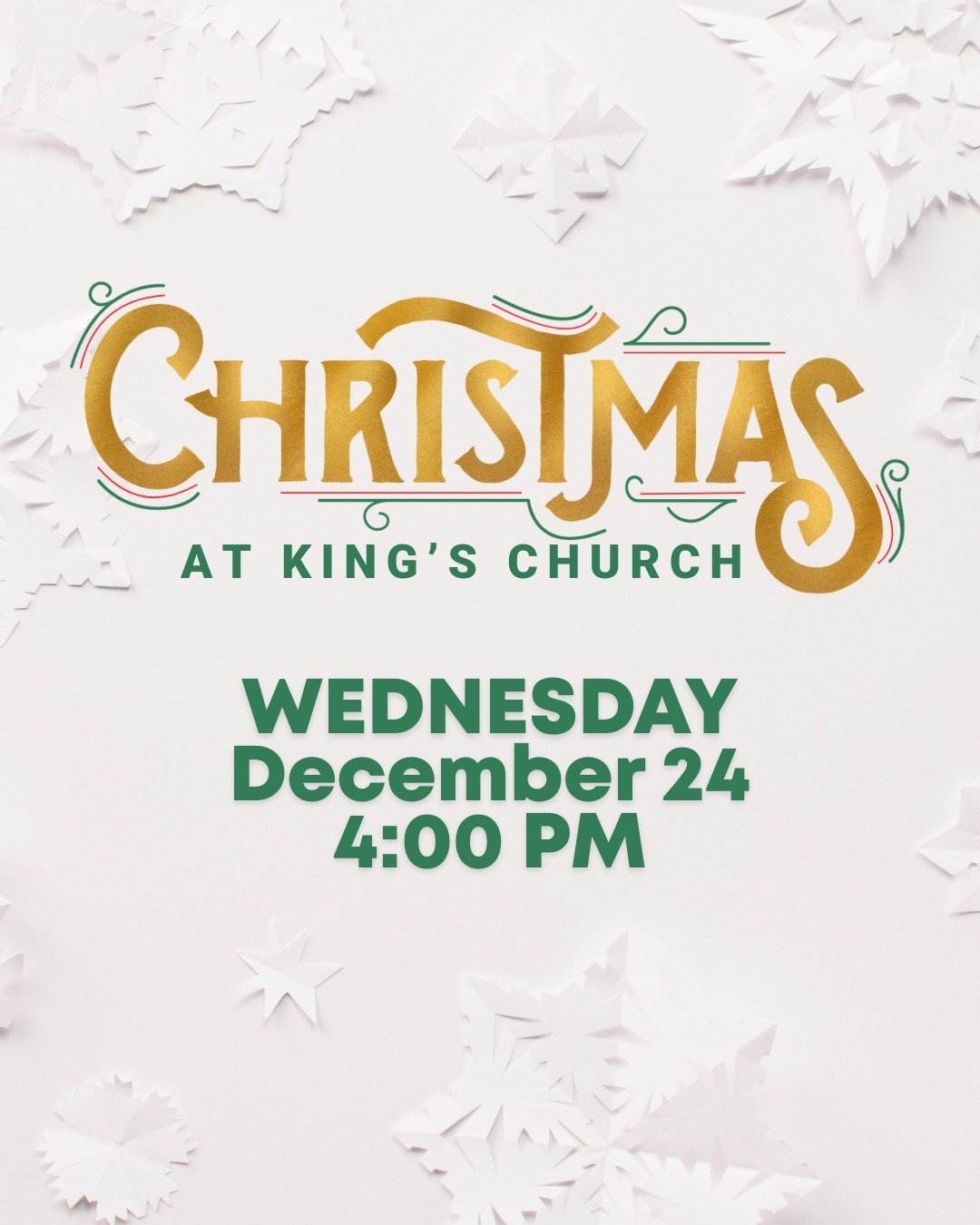 There&rsquo;s something special about Christmas Eve - slowing down, worshiping together, and celebrating the birth of Jesus. We&rsquo;d love to celebrate with you at our Christmas Eve candlelight service.
🎄 Wednesday at 4 PM

#ChristmasEveService #K