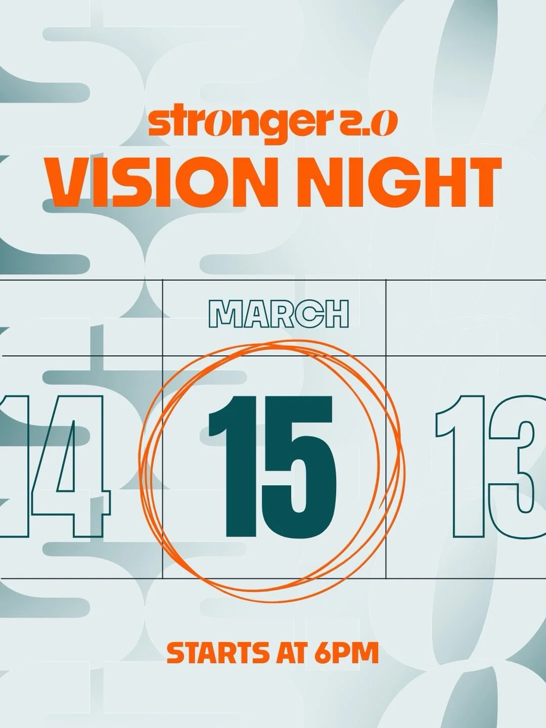 We&rsquo;re halfway through our two year discipleship journey called STRONGER and God has been faithful.

STRONGER 2.0 Vision Night on Sunday, March 15 is a time to gather as a church family to worship, pray, hear stories of what God has done, and se