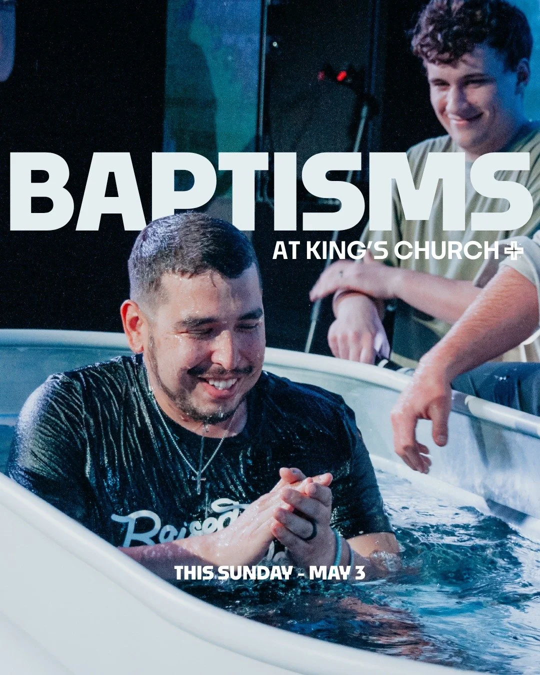 King&rsquo;s family, this Sunday is going to be special.

We&rsquo;re celebrating baptisms and the incredible stories of what God is doing in people&rsquo;s lives. Come ready to celebrate and cheer people on as they take this step.

Services at 9:00a