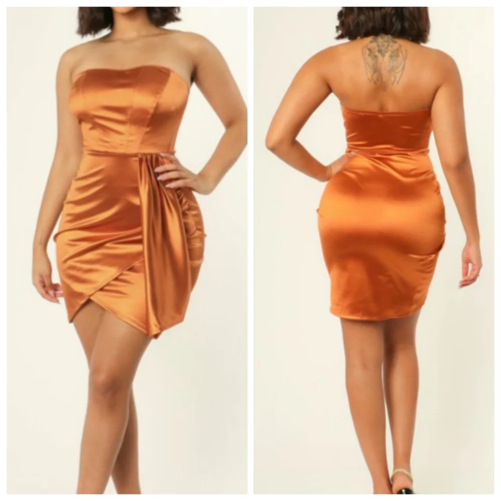 green emerald velvet dress Cassie Dress Gold Dupioni Gold / S