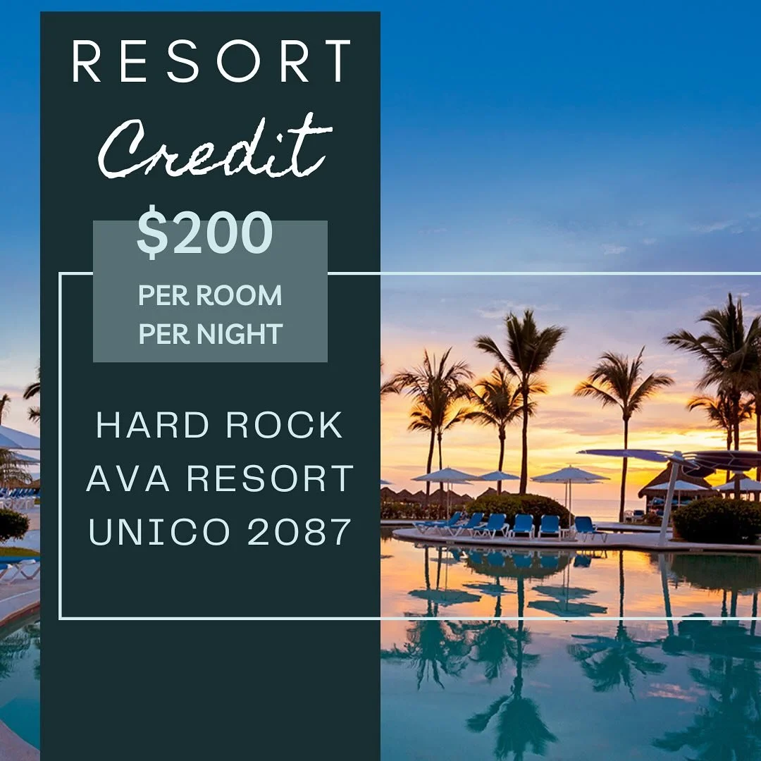 🎉✨ **Exclusive Travel Deal!** ✨🎉

Escape to paradise with this amazing offer at Hard Rock Resorts (including their newest family friendly property, Ava AND adults only resort, Unico 2087)! Book your vacation and enjoy FREE Resort Credit of $200 per