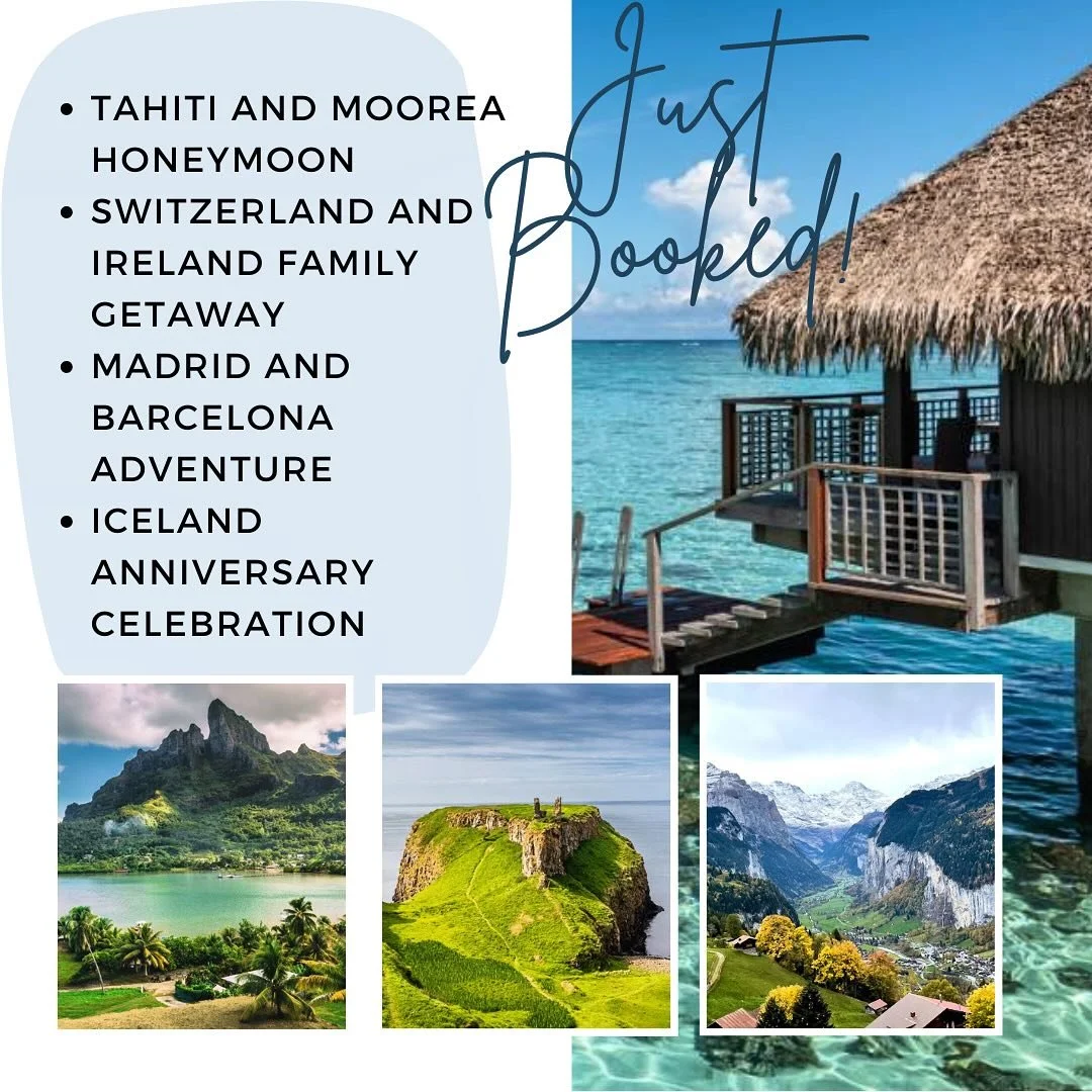 We&rsquo;ve been busy booking some unforgettable trips for our amazing clients, and we couldn&rsquo;t be more thrilled! 🌍✈️

💍 A dreamy honeymoon in **Tahiti and Moorea** &ndash; romantic sunsets and crystal-clear waters.

🧑&zwj;🧑&zwj;🧒A family 