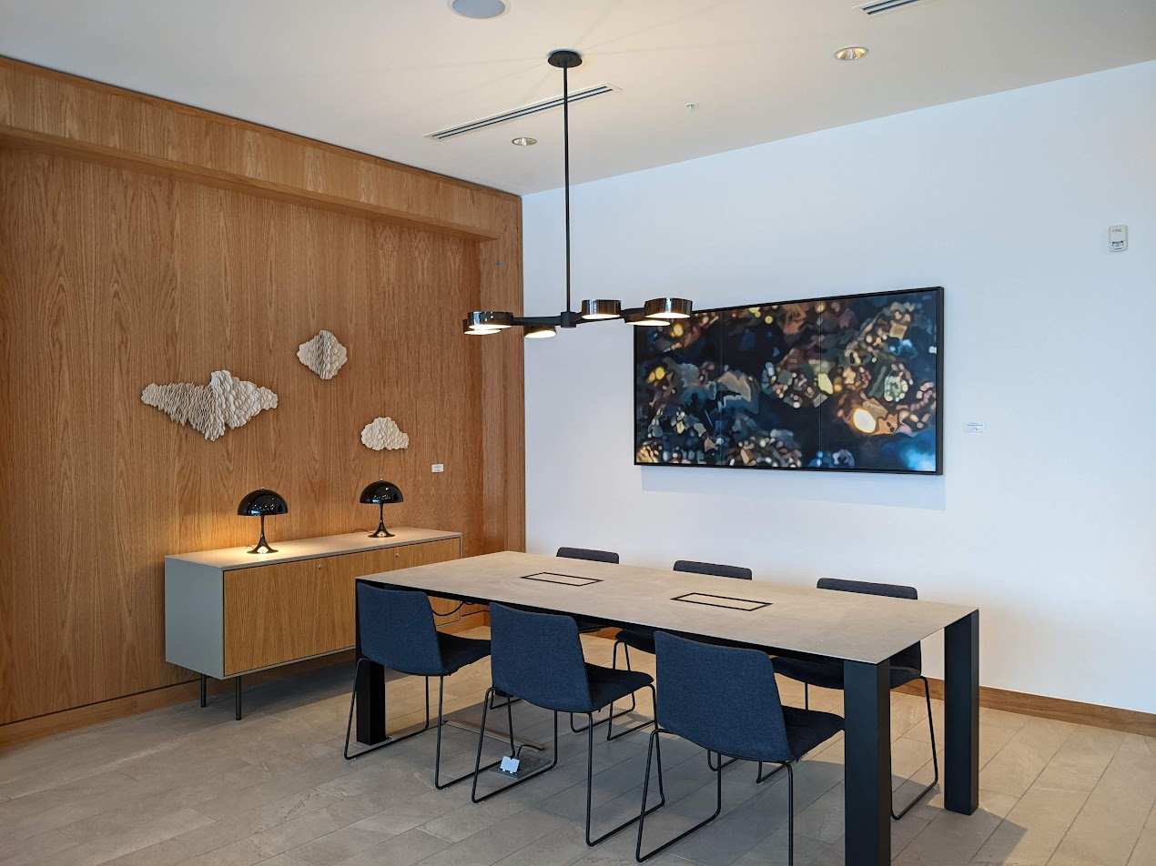 2022 Private, The Brilliant Fools (Pyrite Study), oil on canvas 36 x 72 x 1.5 inches,
Apartment Building Lobby, Denver, CO