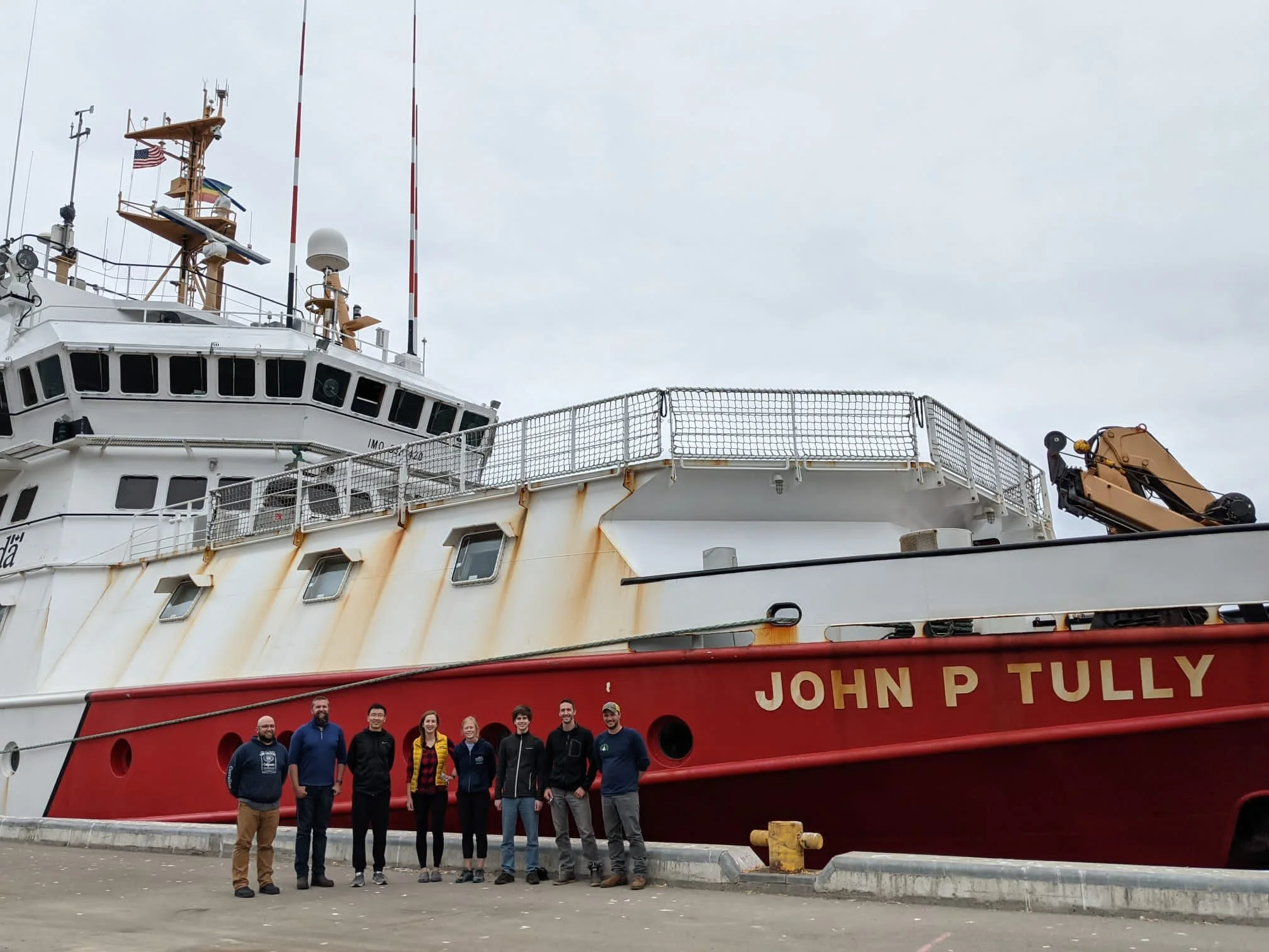 Science Party of the CCGS John P. Tully about to embark on their first OBS deployment cruis.