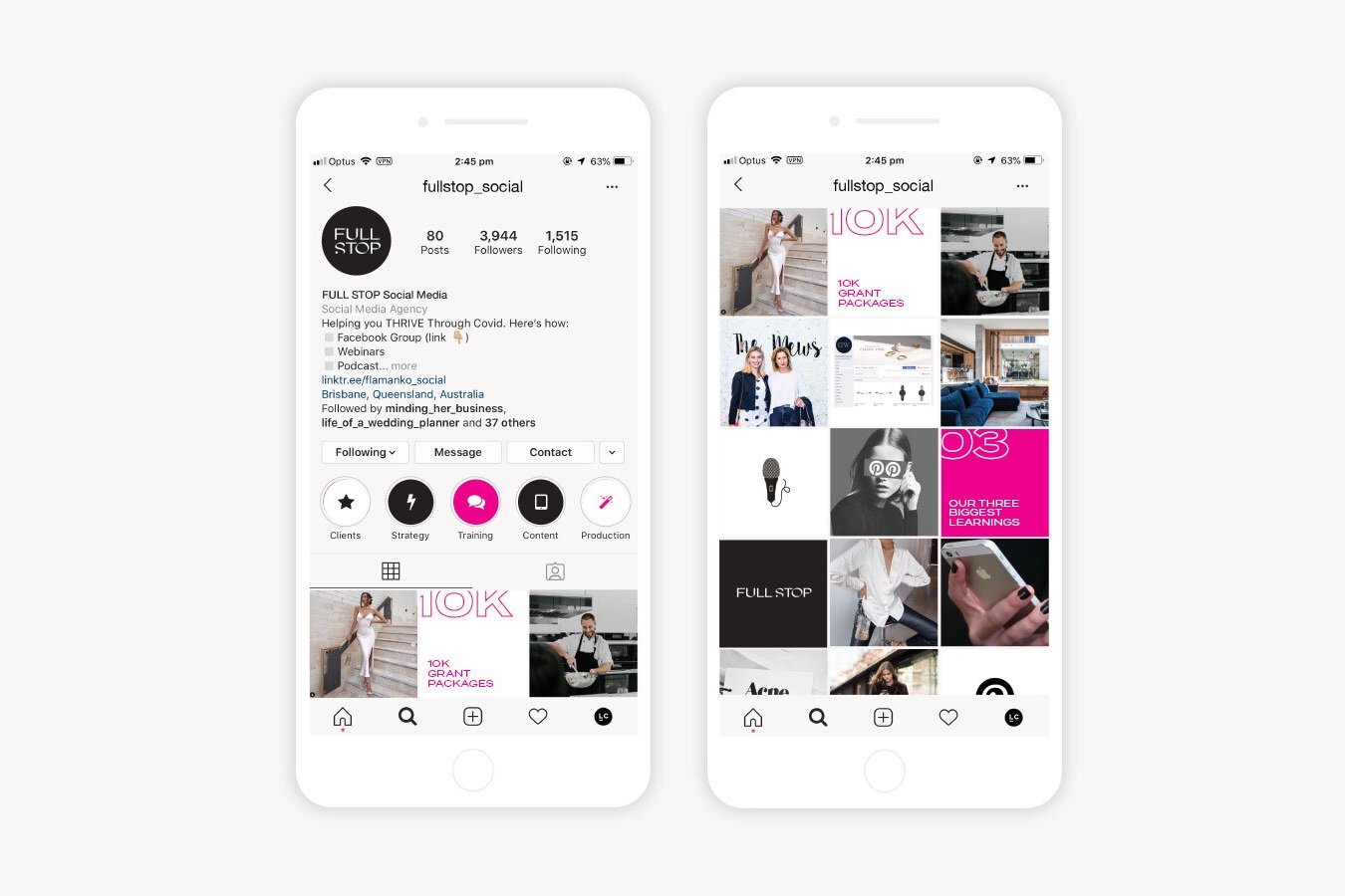 Full Stop Social Media Instagram Mockup
