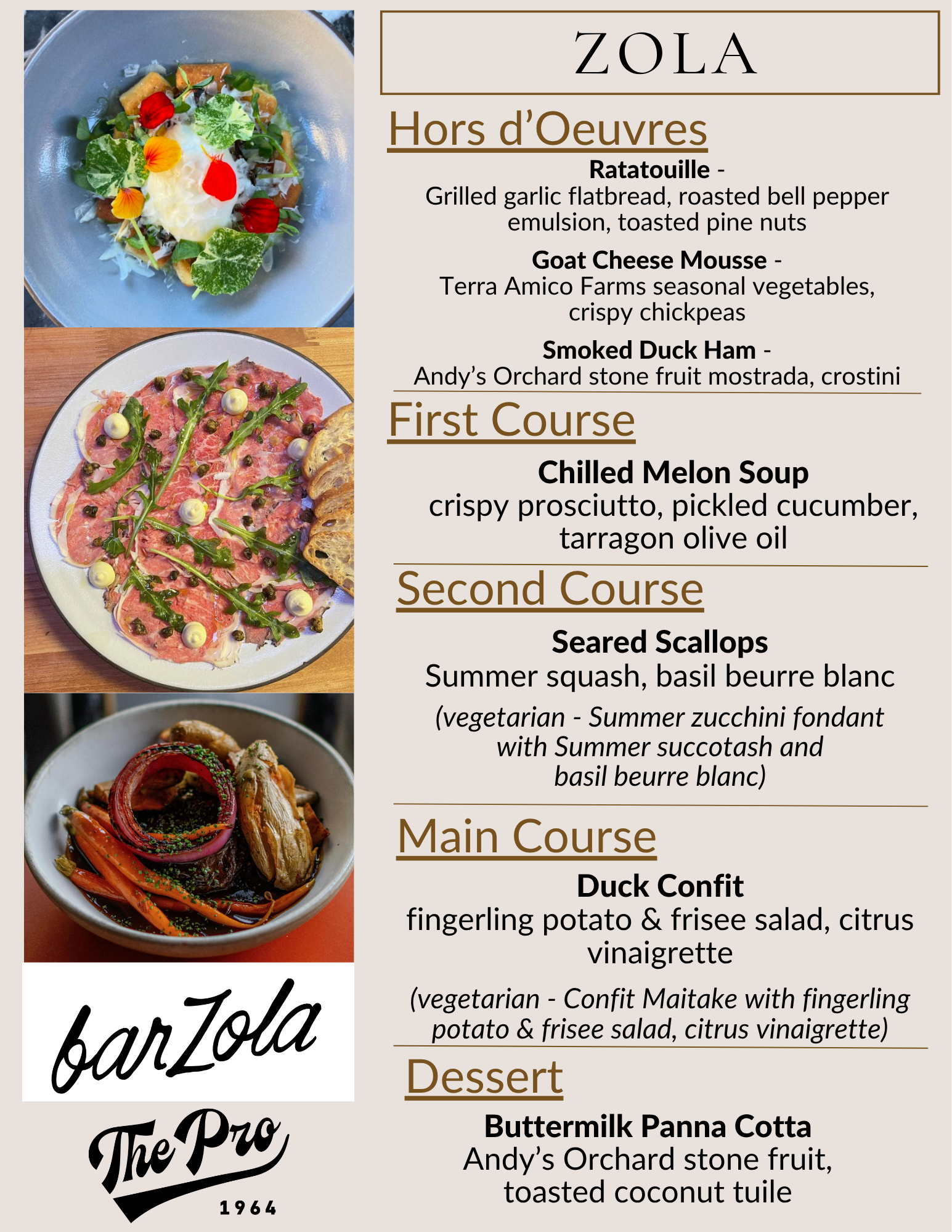 Chef Guillaume Farm to Table Dinner July 25, 2026