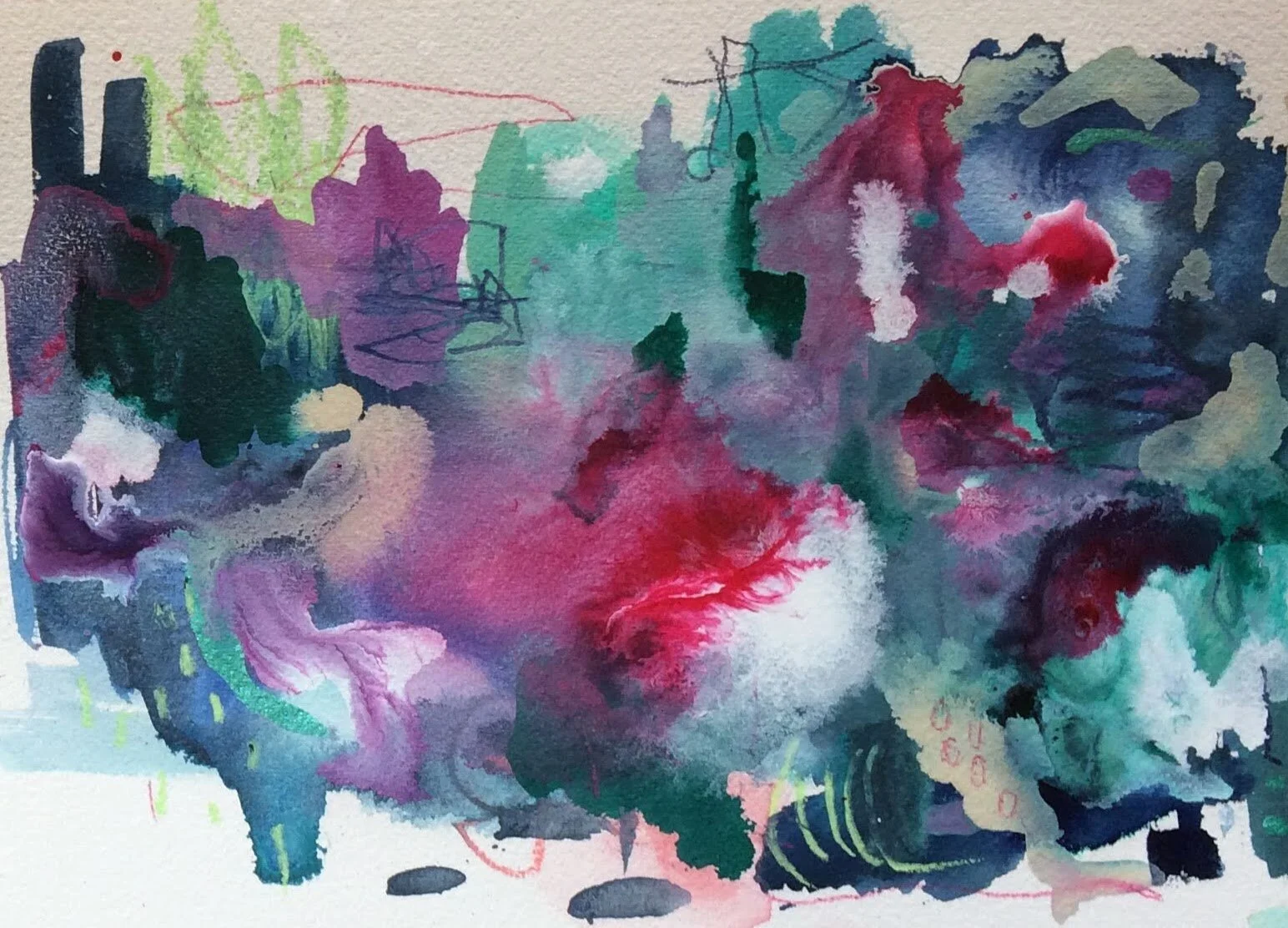 Magenta and Teal Study I
