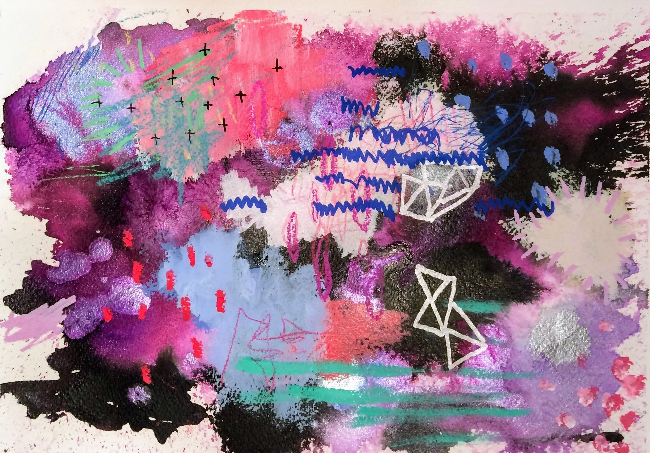 Violet and Blue Study I