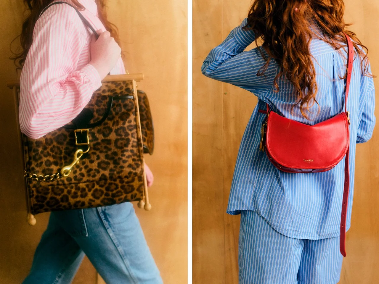 iPad displaying Yan Yak leather bags campaign images