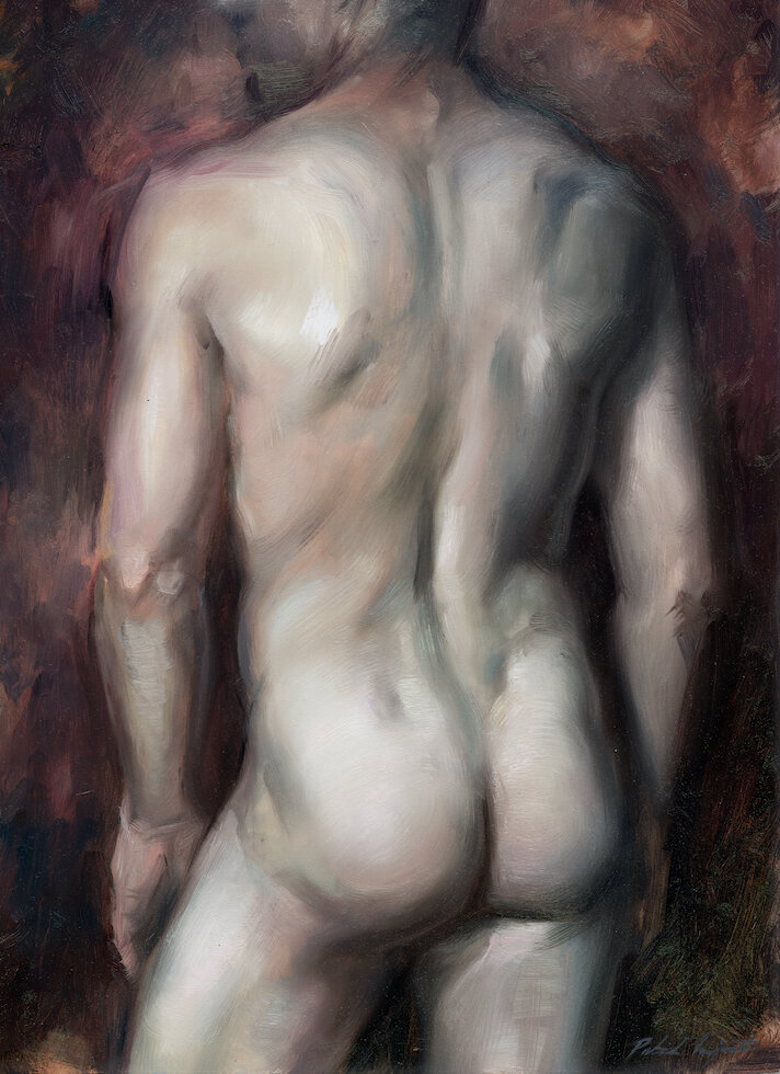  Figure #9. 2020, 9”x 12”, Oil on panel    