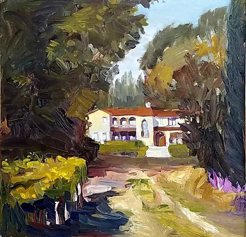 “Chateau Vigneron”  oil on board  12” x 12”