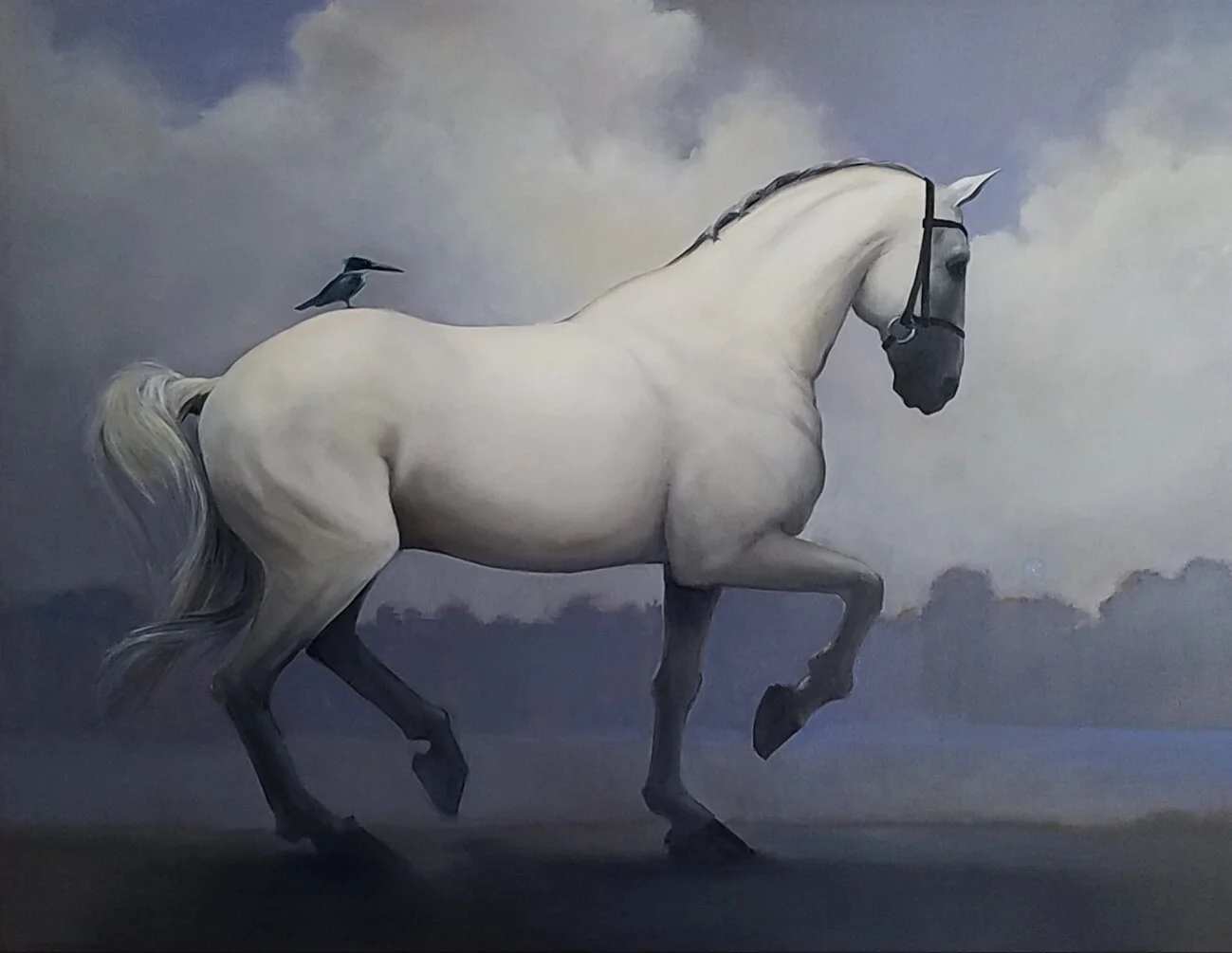 “Majesty and the Kingfisher” oil on canvas 48” x 38”