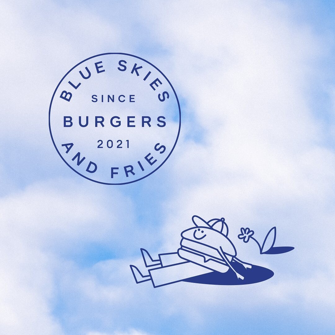 From the archives // Dreaming of blue skies, burgers, and fries (and illustrated burger friends)