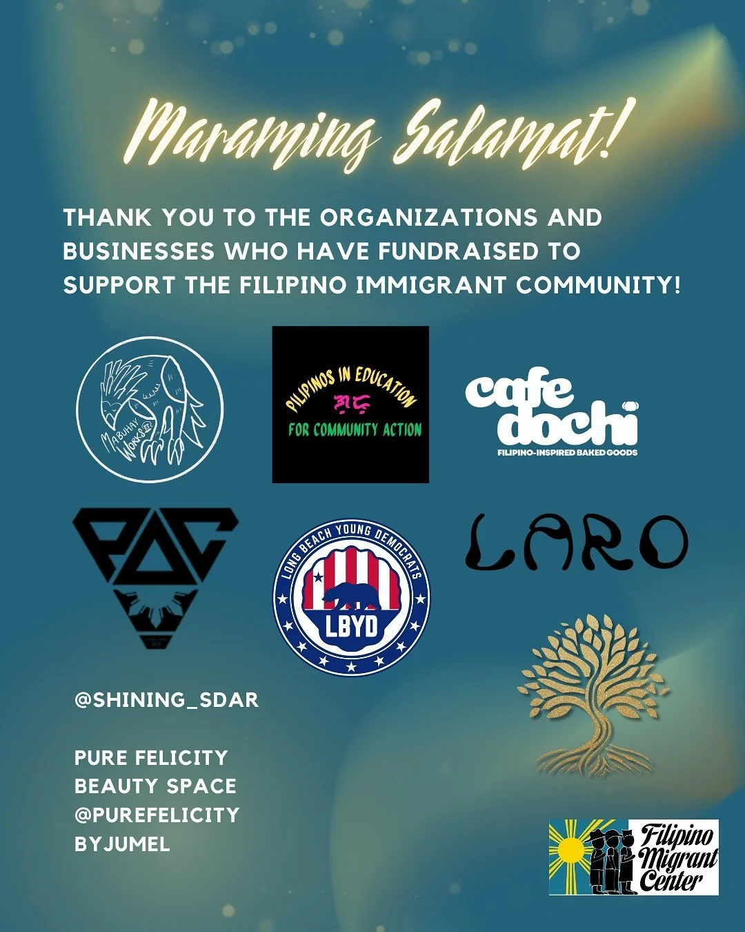 Big thanks to the amazing community partners and organizations who have already hosted fundraisers or committed to upcoming ones. Your support is helping us reach our goal of 15 events for 15 years!

Join us for upcoming fundraisers to celebrate the 