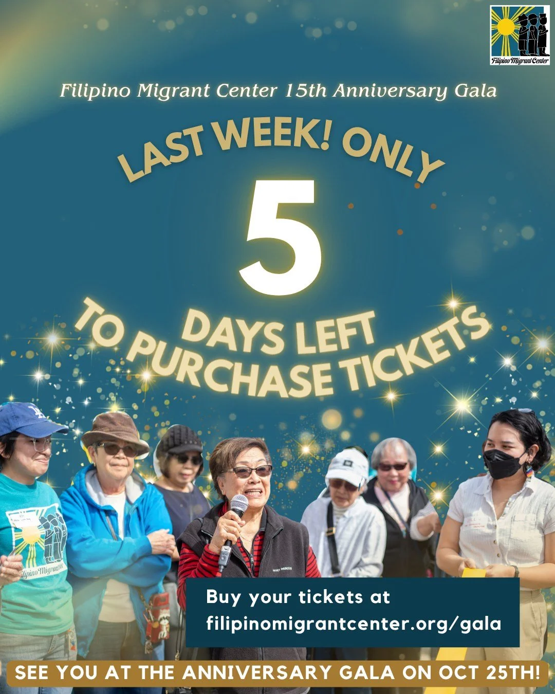 Don't get boxed in! you have 5 more days to buy tickets for the Filipino Migrant Center's 15th anniversary gala! Visit filipinomigrantcenter.org/gala to purchase tickets or sponsor an ad and we'll see you in 3 weeks!