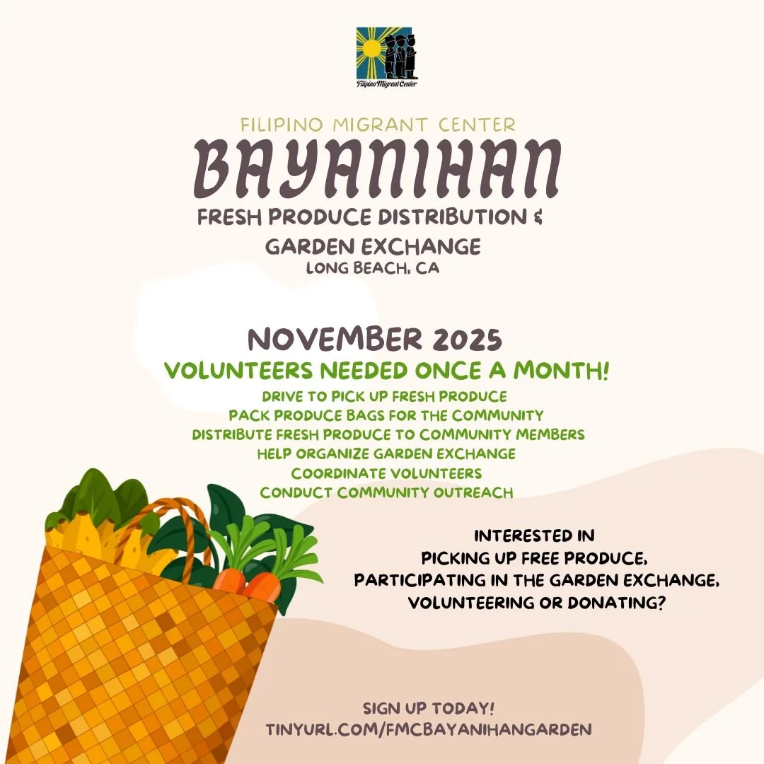 This November let's take action and embody the spirit of Bayanihan -- collective action for the people and by the people. We have always depended on the power of community to support one another in times of crisis.

1)Locally and across the U.S., wor