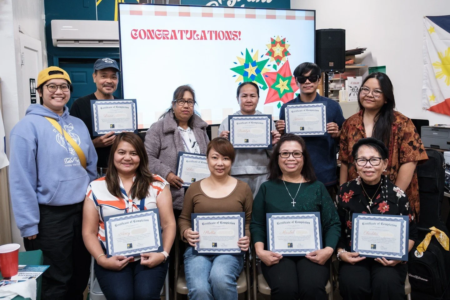 On November 26th, we held a &quot;Caresgiving&quot; community dinner for the amazing caregivers who completed our Worker Leadership &amp; Empowerment Program. In addition to eating, dancing, and karaoke, the caregivers shared their reflections with t