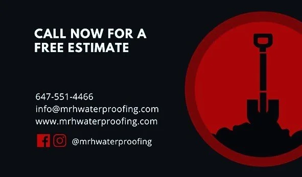 MRH WATERPROOFING 
Contact us now for a free quote at 647 551 4466
.
.
.
.
 #waterproofing #waterproofingtoronto #leakingbasement #wallrepair #construction #externalwaterproofing #leaking #floodingbasement #wallcrack #aquablock #weepingtile #mrhwater