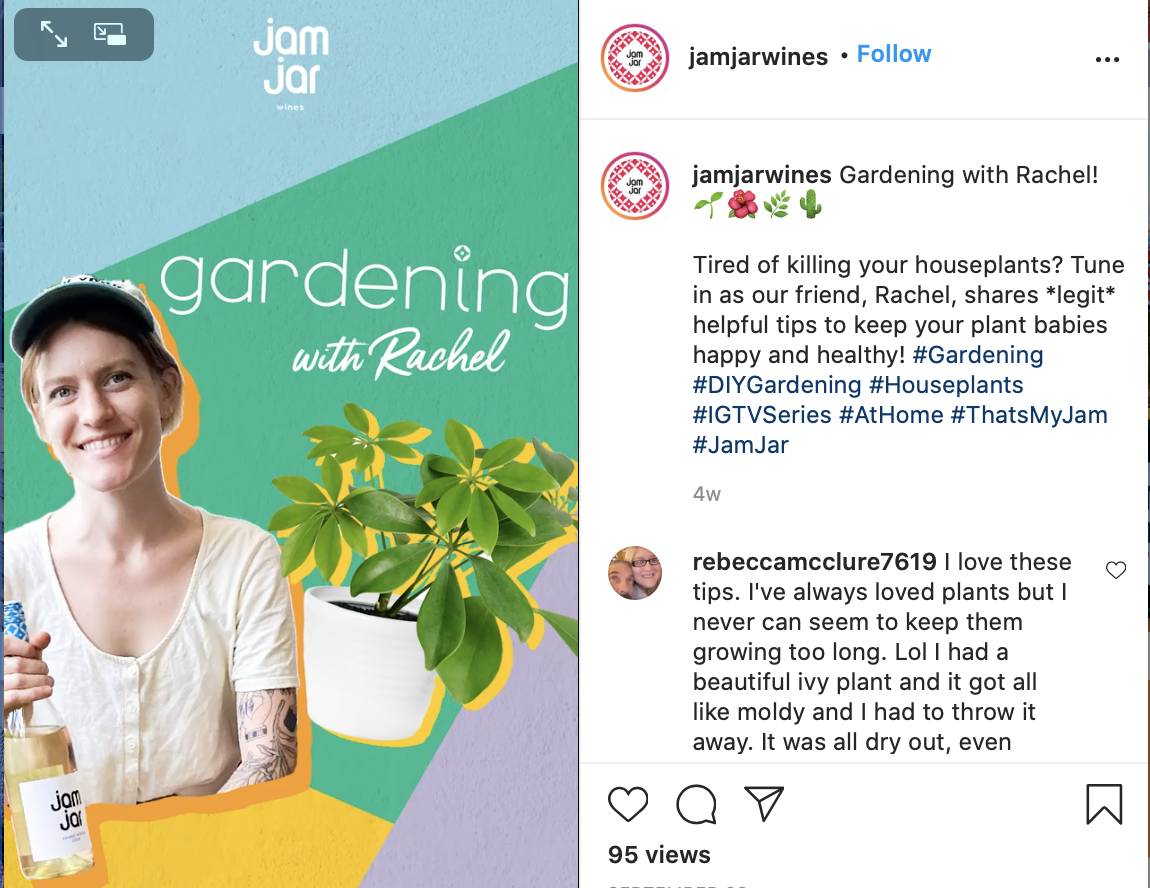 JAM JAR WINES ”Gardening with Rachel”