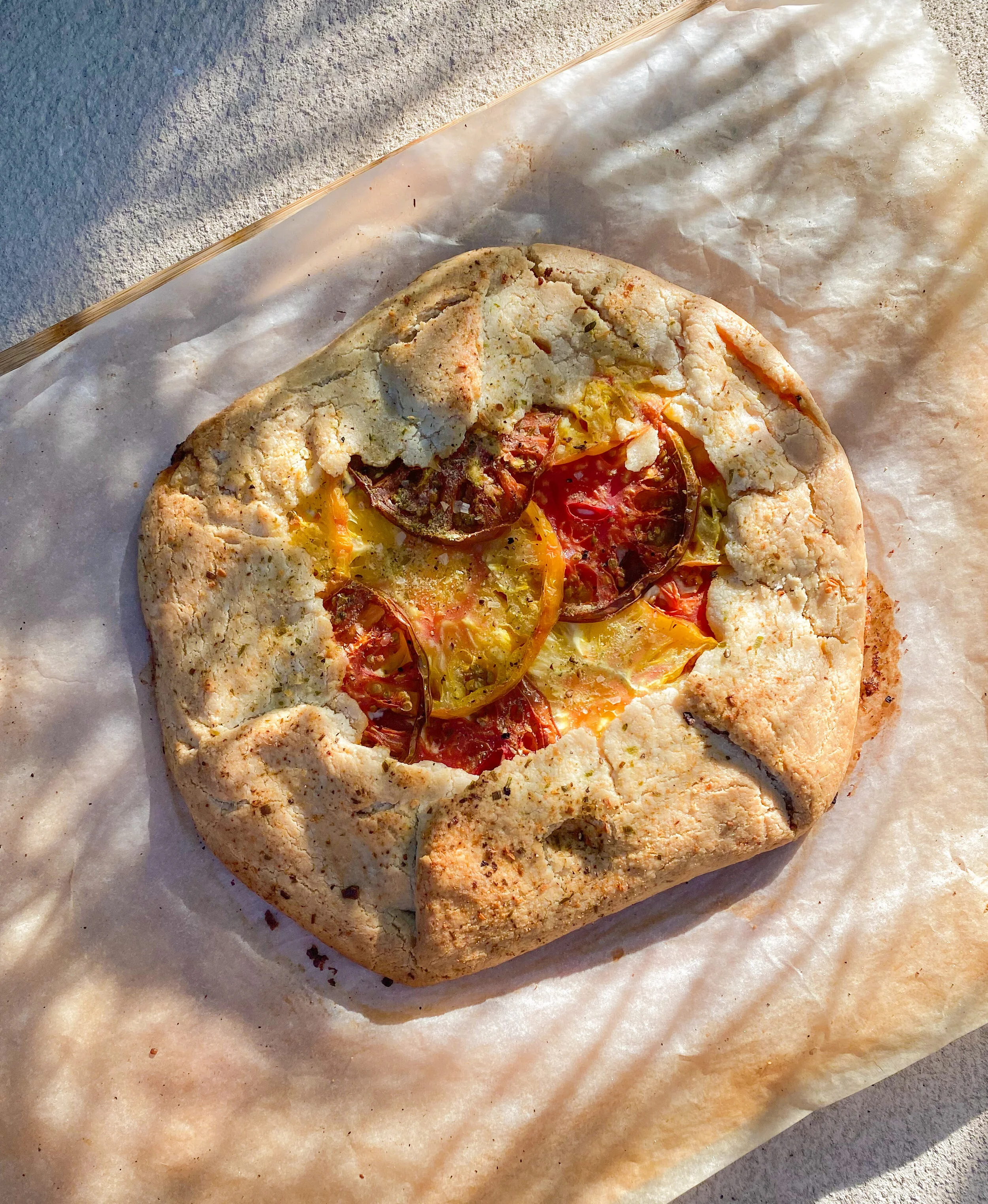 Heirloom Tomato Galette (Vegan, Gluten free) 