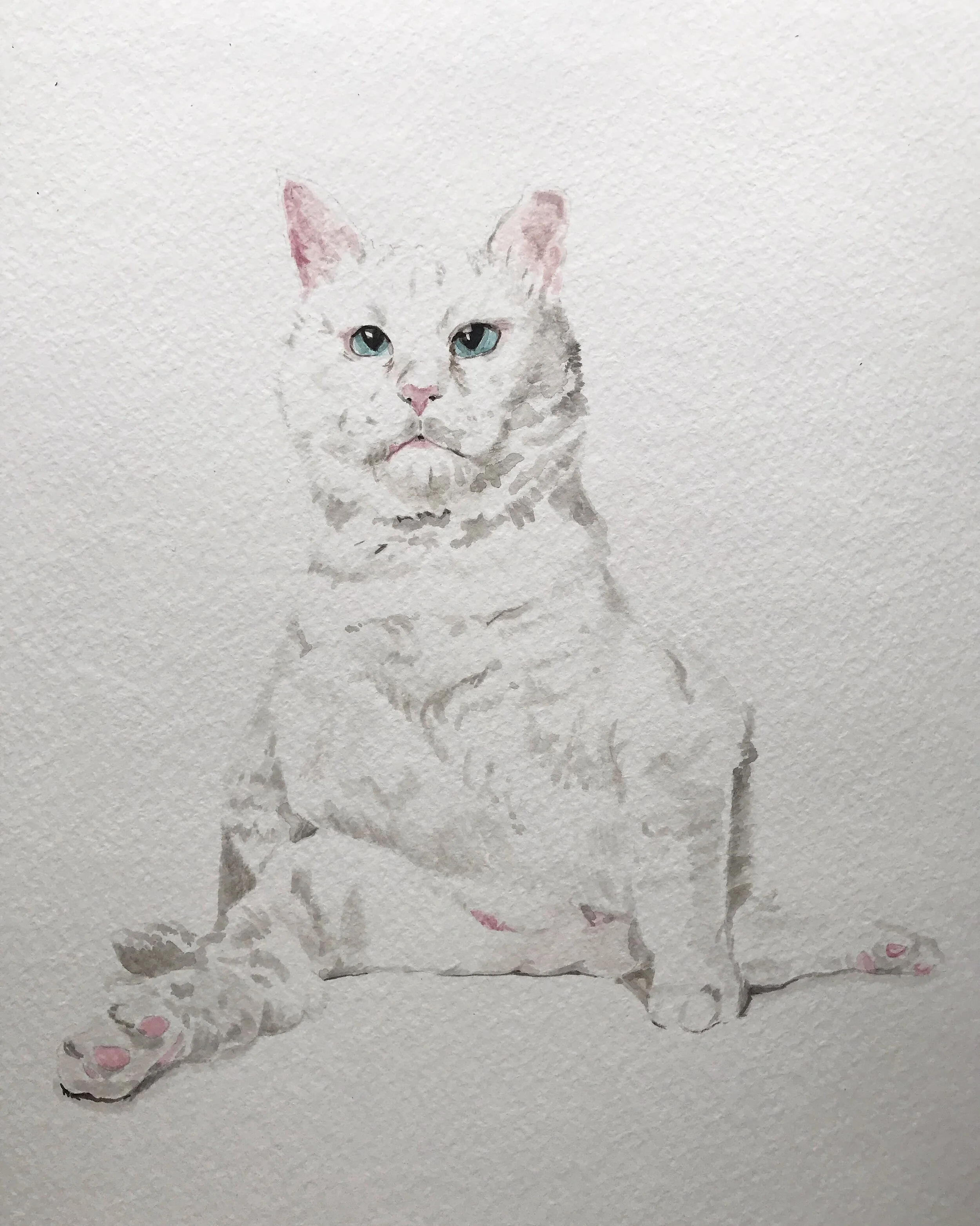 "Cross-eyed Tommy Nude" 9x12" - (Sold)