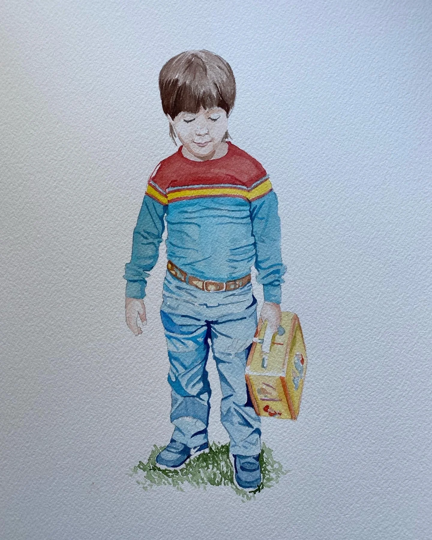 "Child with Lunchbox" 9x12"