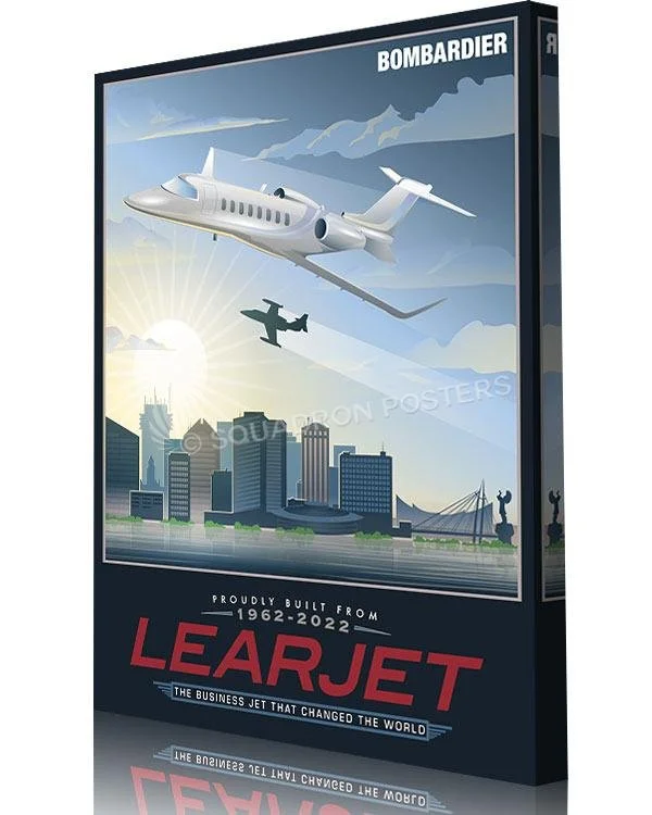 Learjet Top View Sticker — Bombardier Arrivals Store