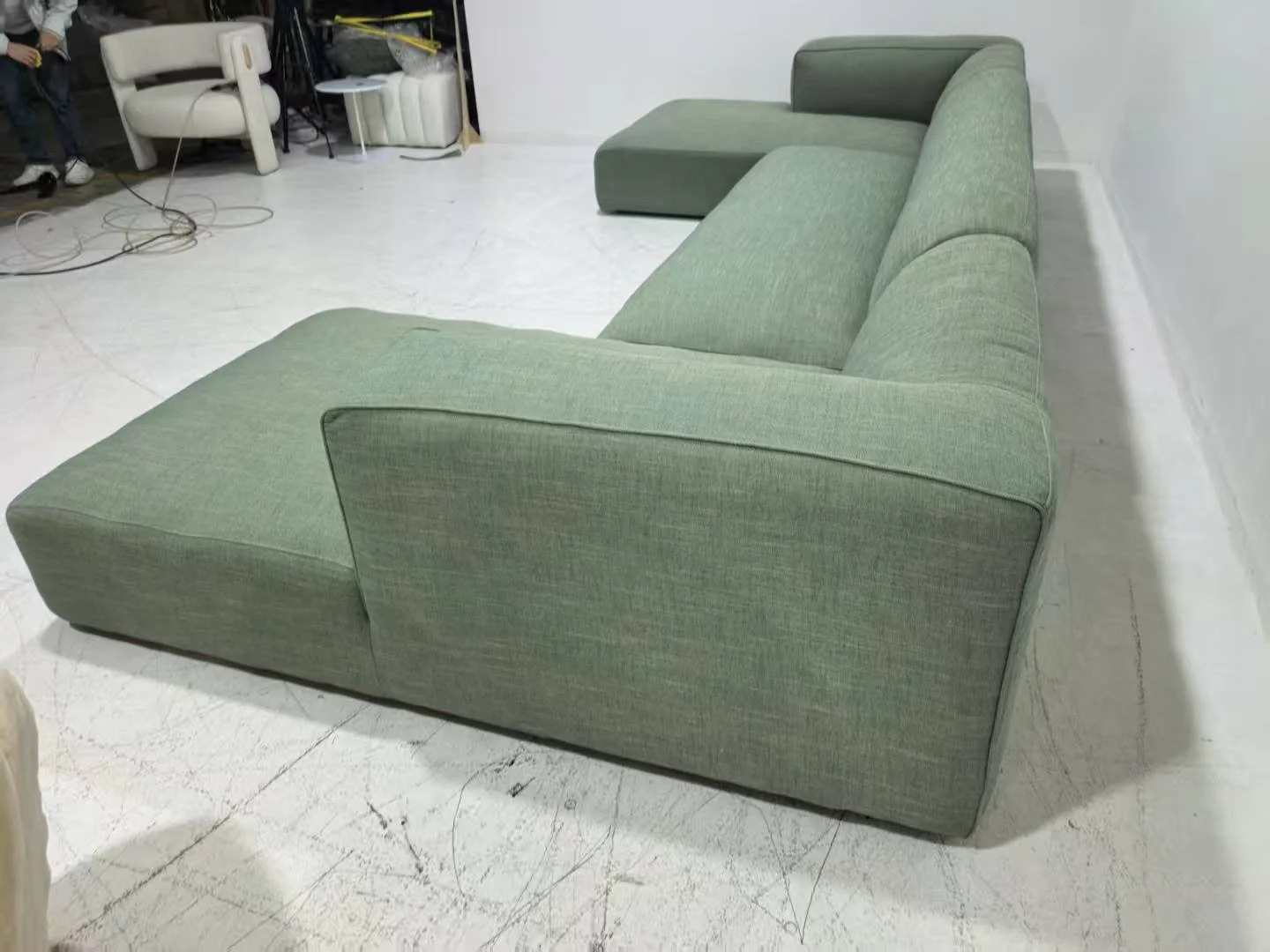 Cloud sofa green linen