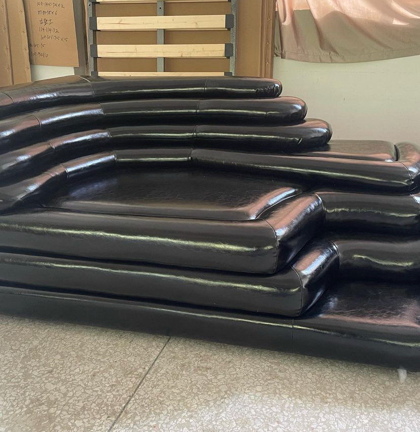 Terrazza Sofa black leather dupe