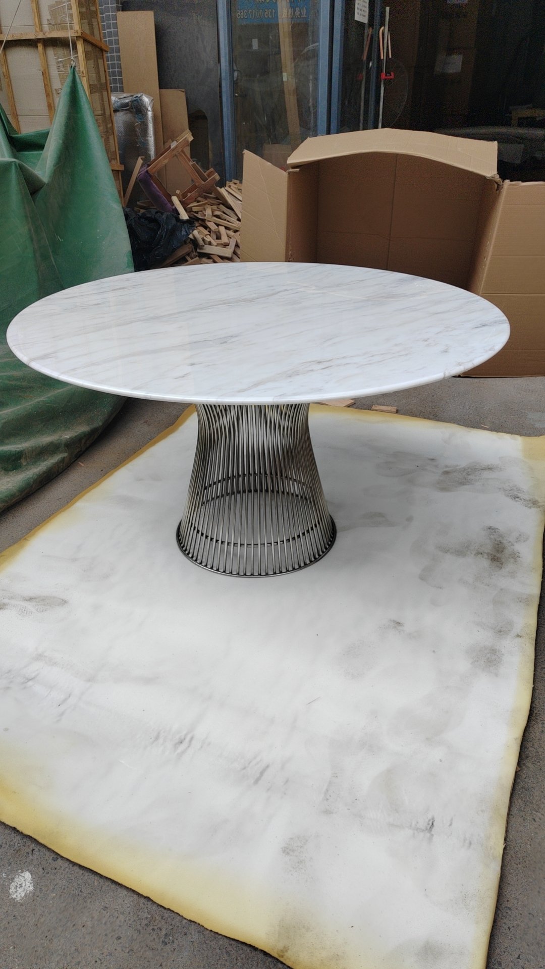 Carrara Marble Platner table replica