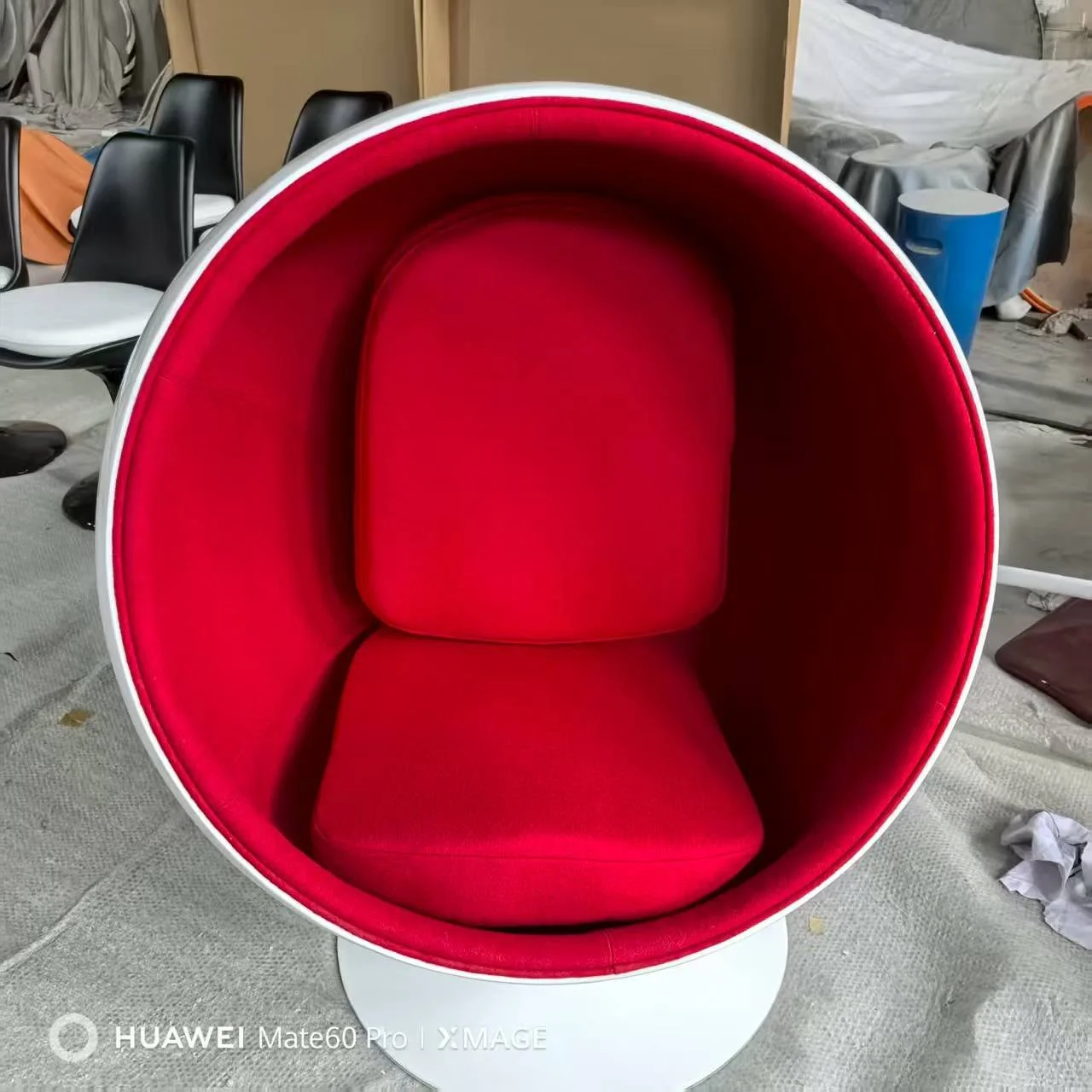 Ball Chair red Aarnio replica dupe