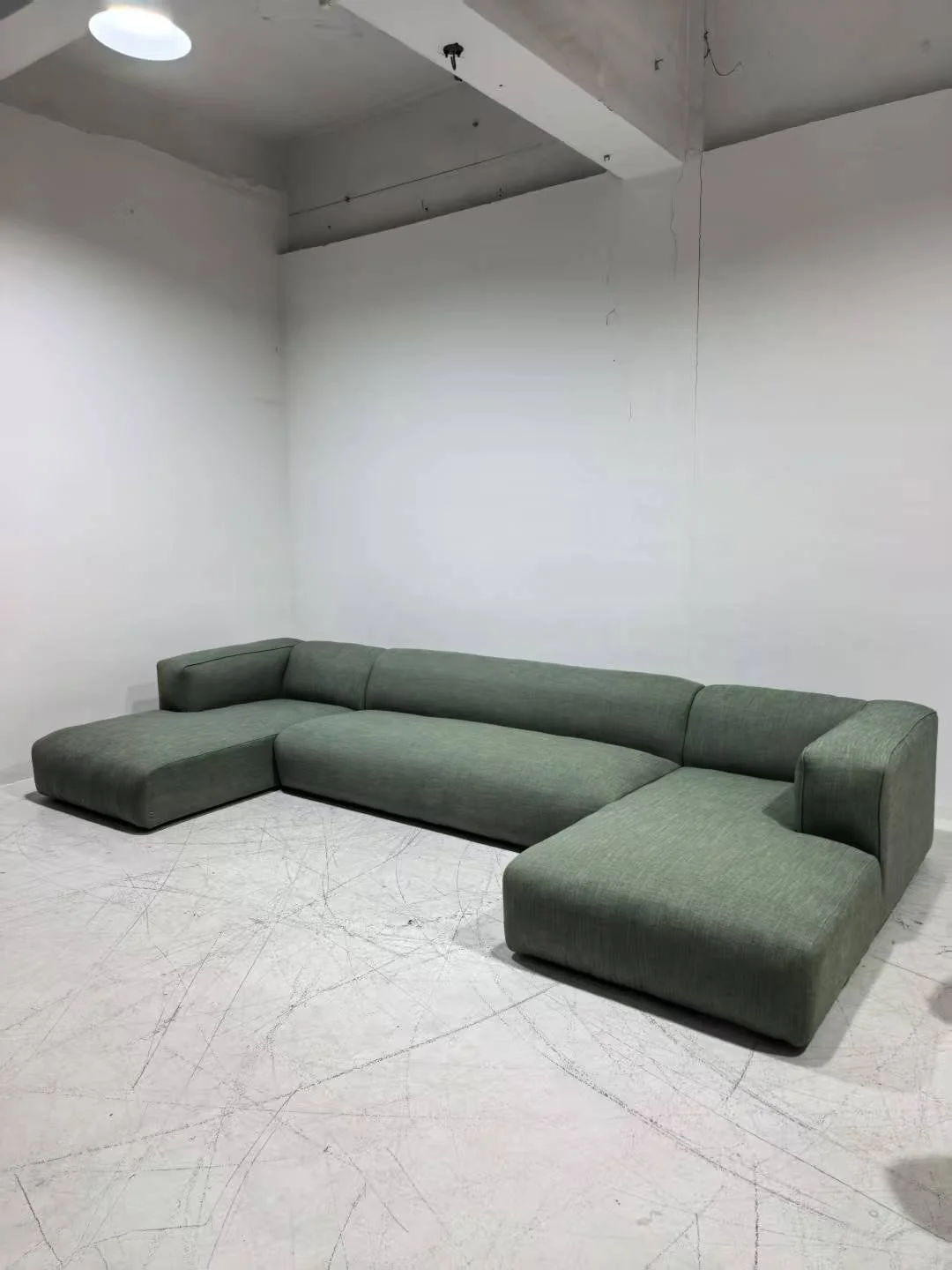 Cloud sofa green linen