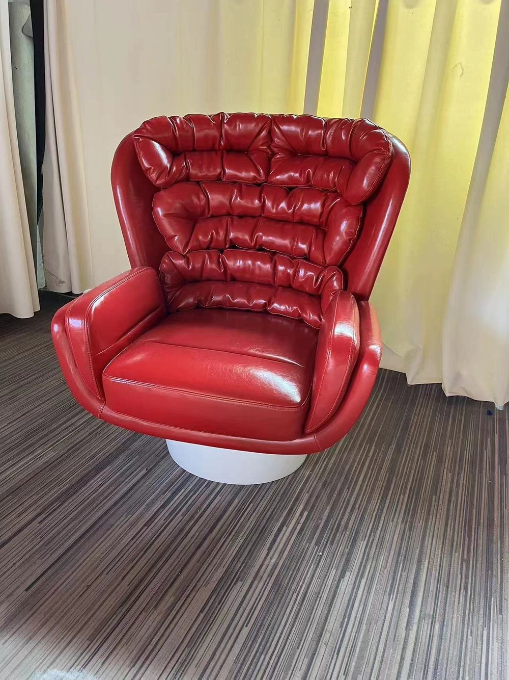 Elda Chair Joe Colombo Elda Futuristic Upholstered Fiberglass Armchair - Main Image