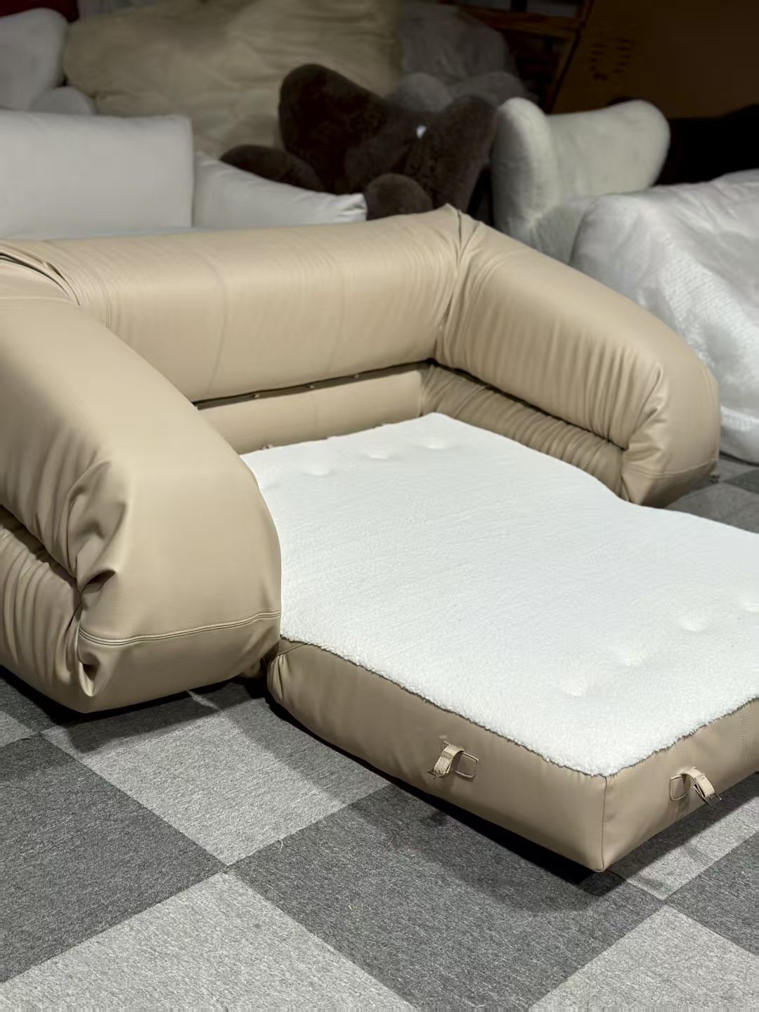 Anfibio sofa bed replica dupe leather