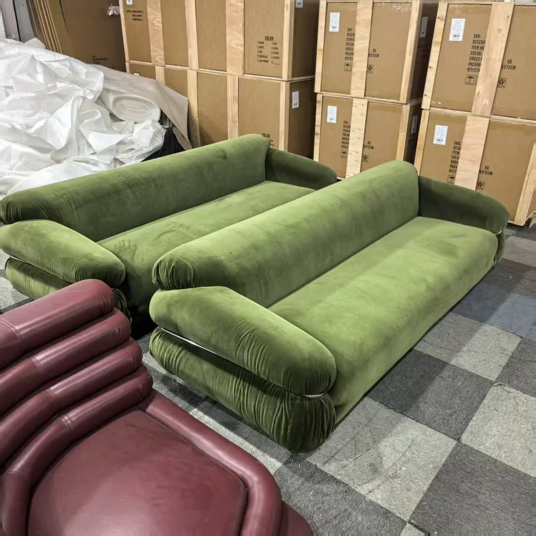 Sesann sofa dupe green cotton velvet