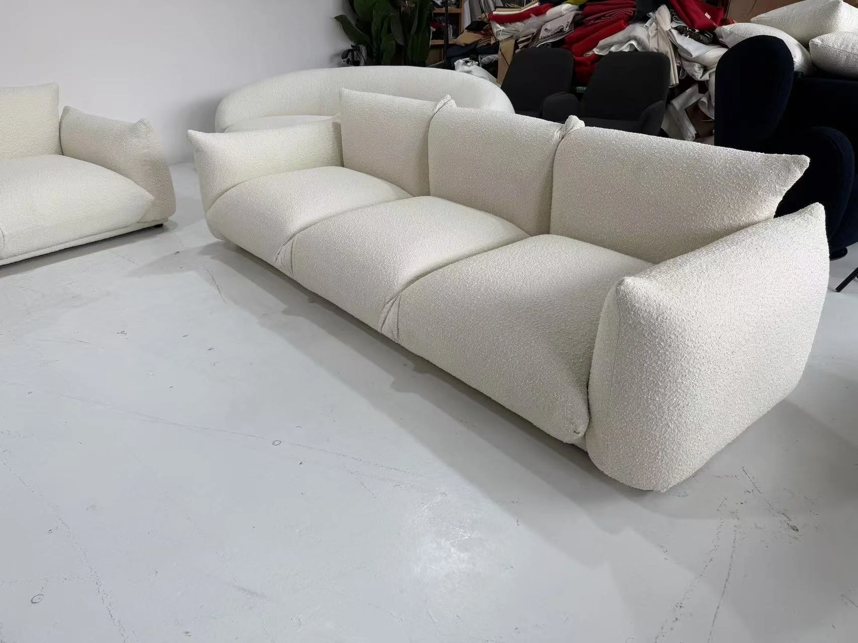Marenco sofa replica dupe boucle fabric