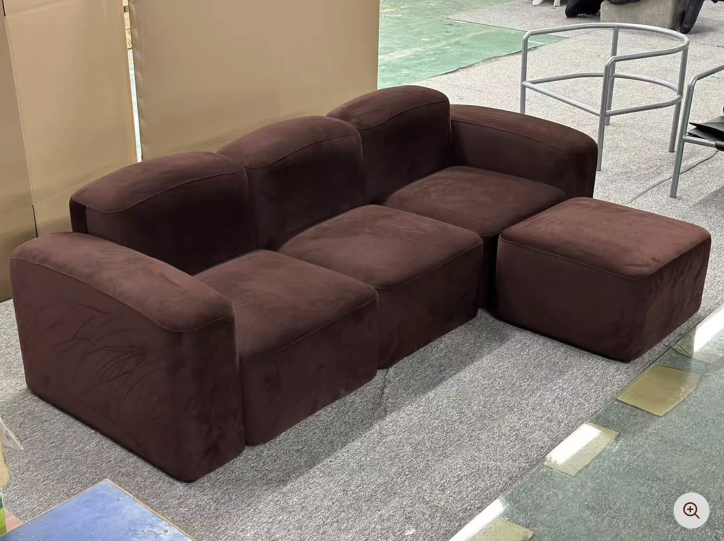 Lapis Sofa replica dupe brown velvet