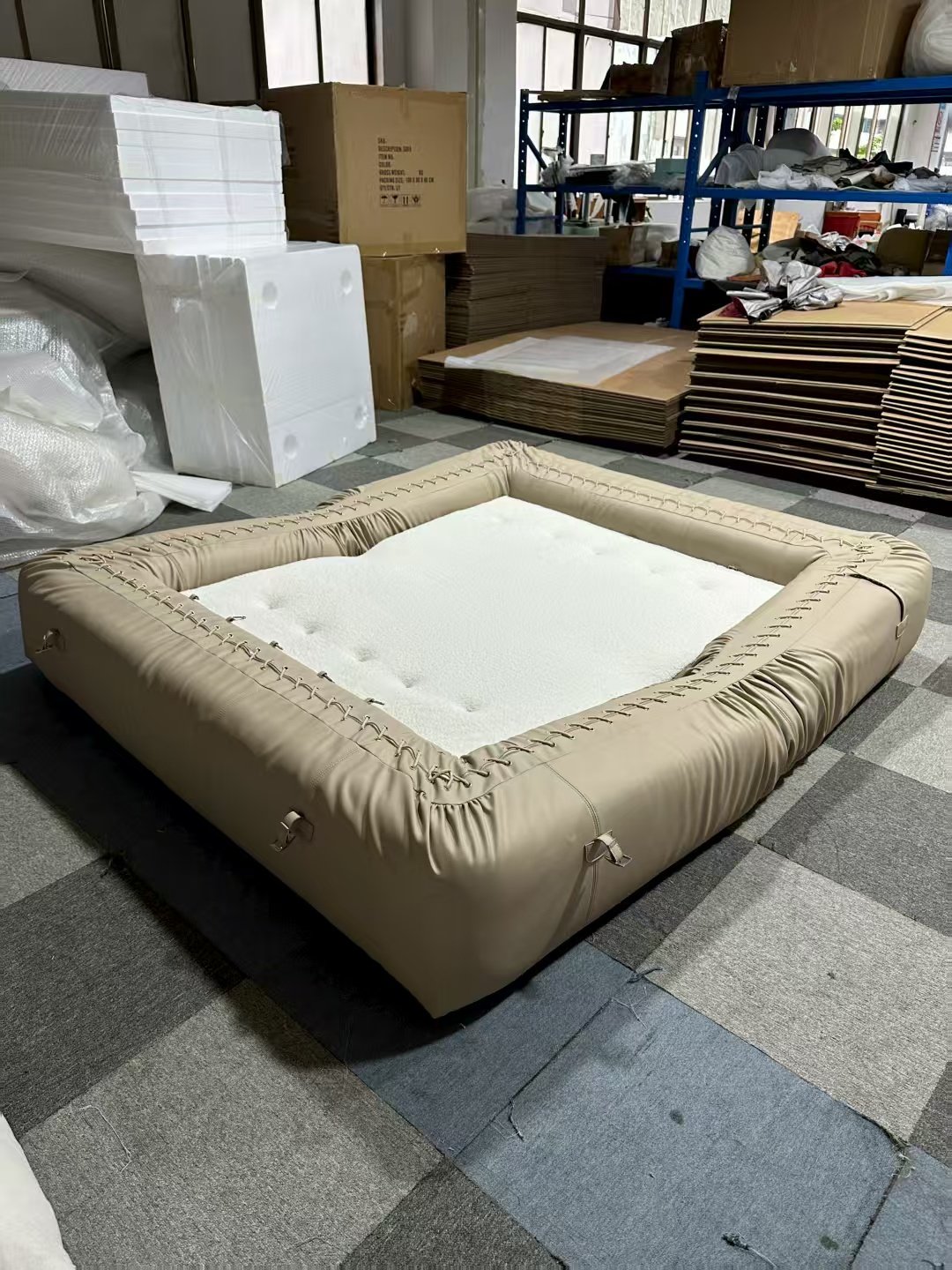 Anfibio sofa bed replica dupe leather