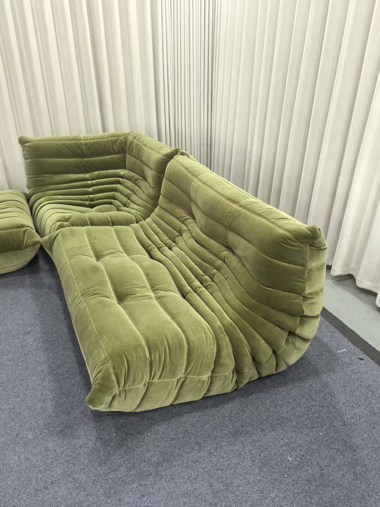 Togo Sofa dupe high quality green velvet