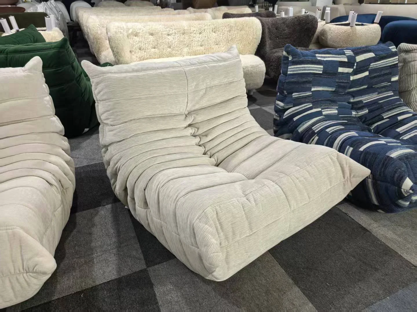 Togo Chair replica chenille fabric