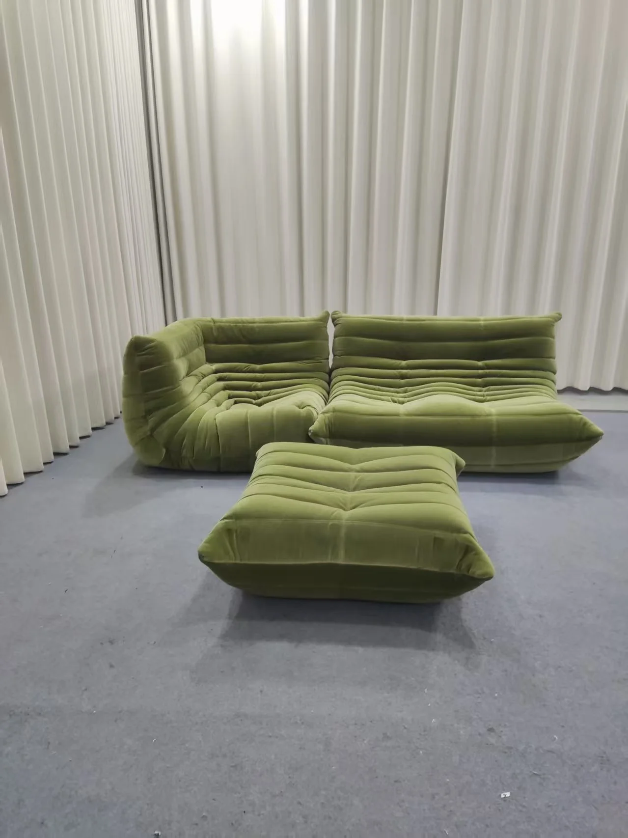 Togo Sofa dupe high quality green velvet