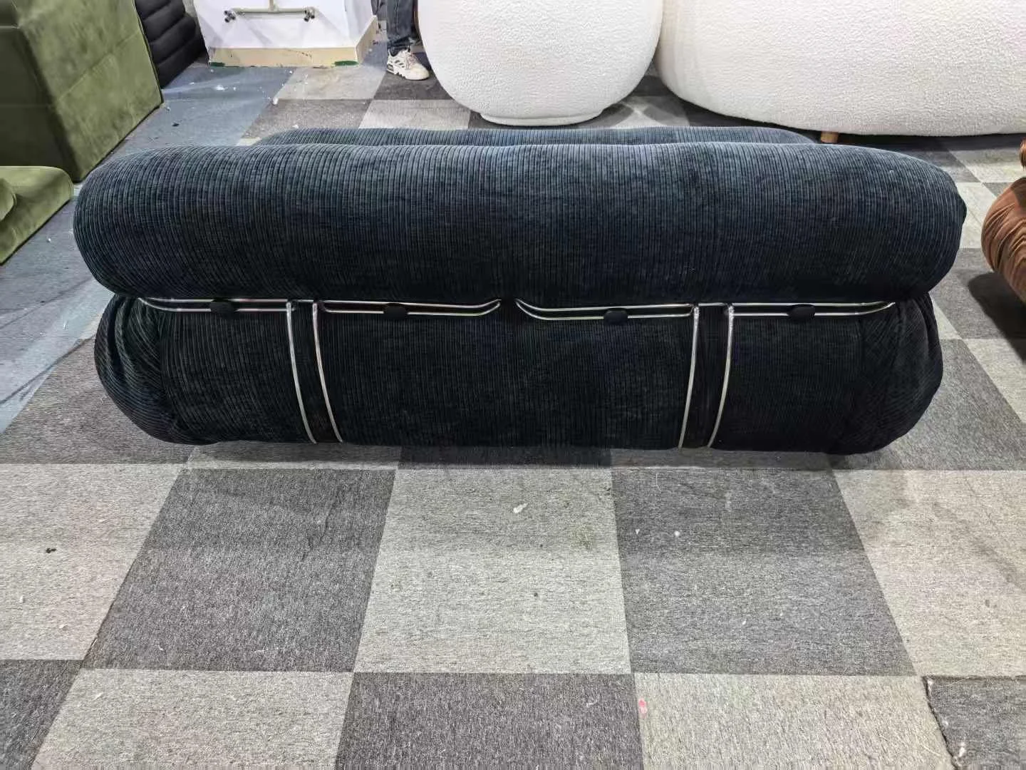 Soriana Sofa replica dark blue corduroy