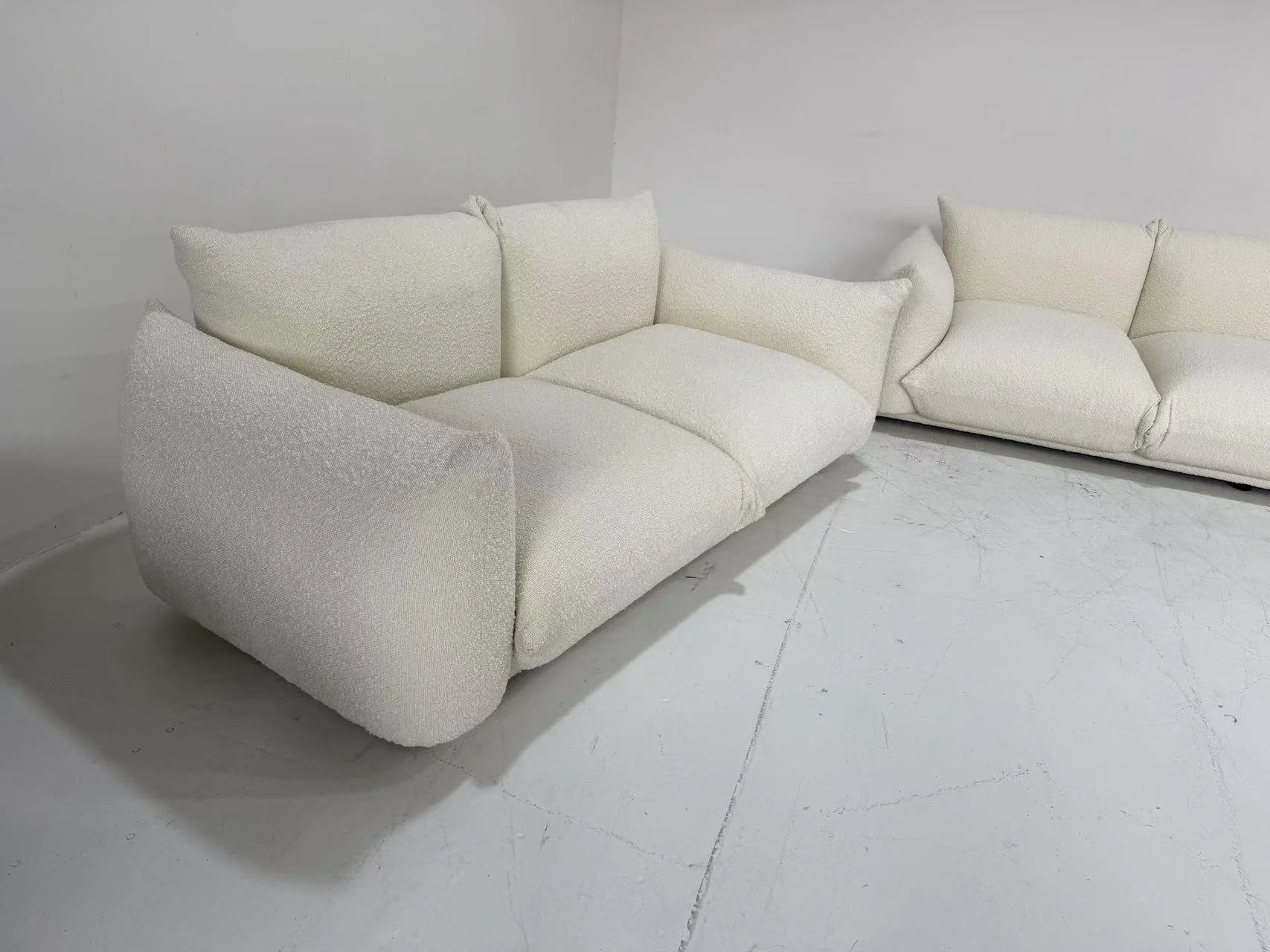 Marenco sofa replica dupe boucle fabric