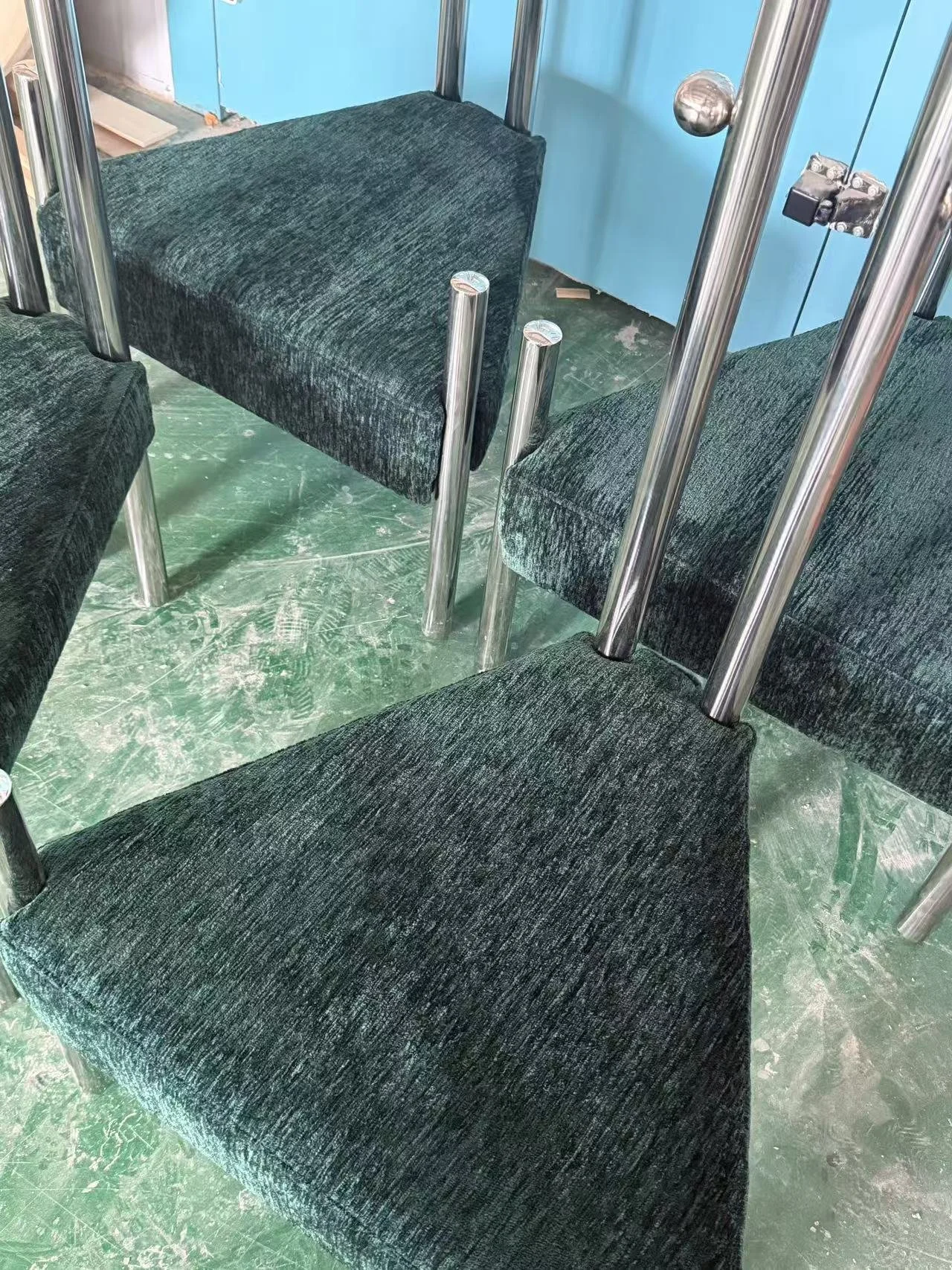 Steel Double Backrest Pietro Franceschini green