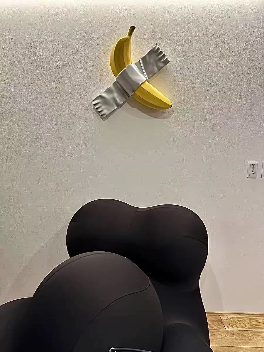 Comedian duck-taped banana replica