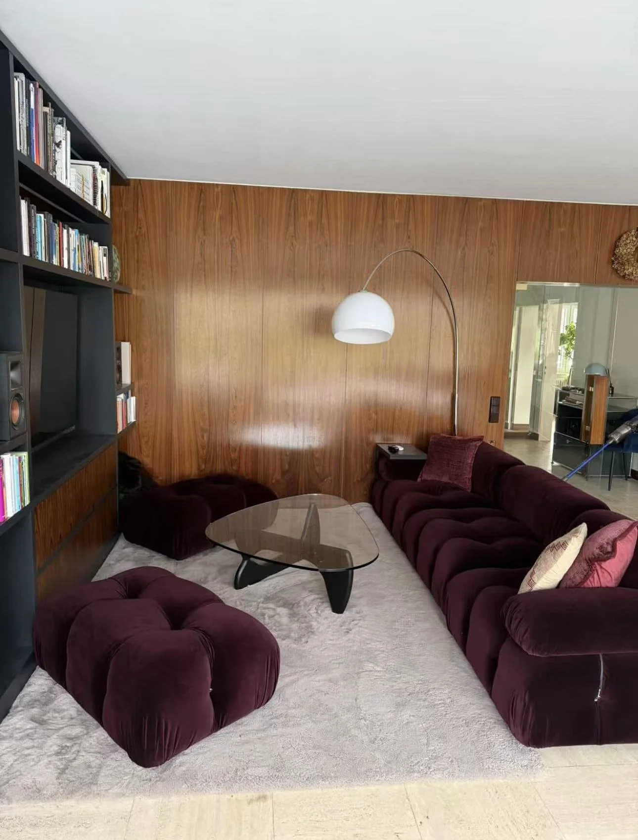 Camaleonda Sofa dupe aubergine color velvet