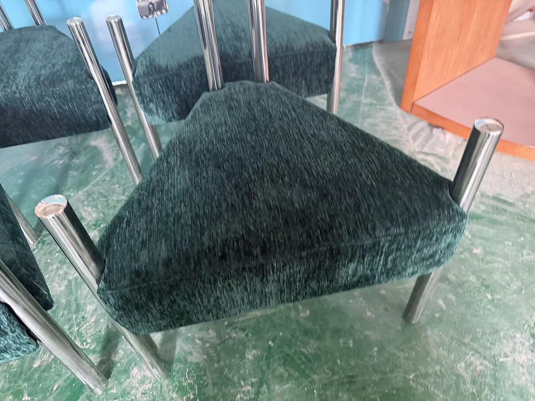 Steel Double Backrest Pietro Franceschini green