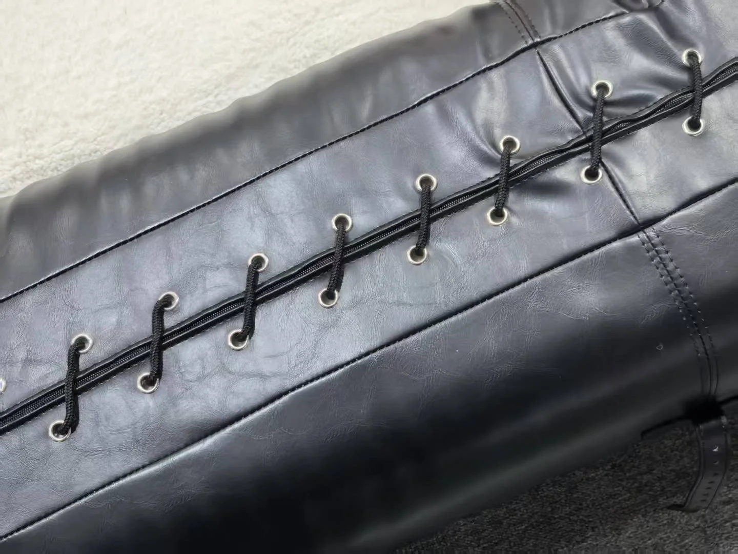 Anfibio sofa bed dupe black leather