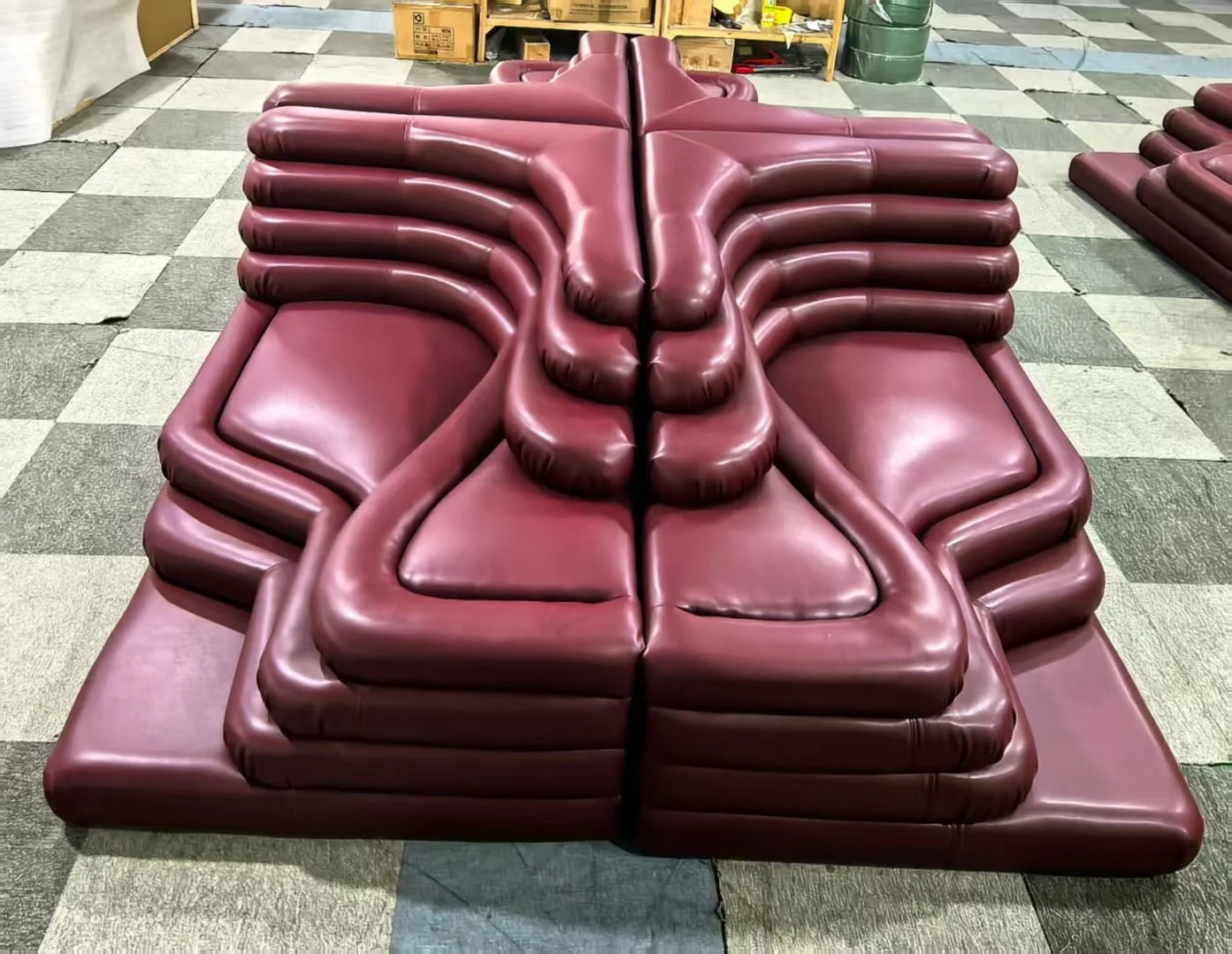 Terrazza Sofa replica dupe red leather